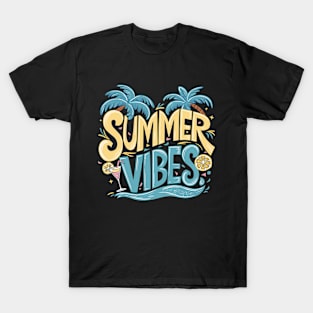 Summer Vibes Sun Vacation Palms T-Shirt